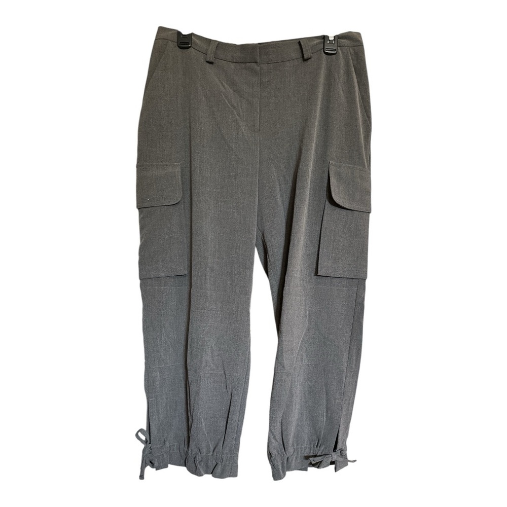 Mossimo Stretch Dressy Gray Cropped Cargo Pants. NWOT Size 10 - Picture 2 of 10